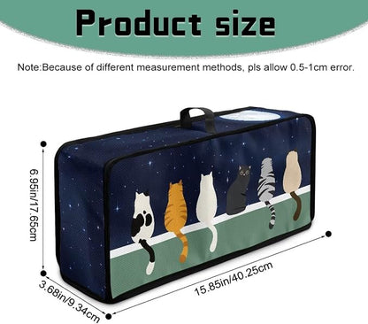 Cover for 2 Slice Slim Toaster Funny Cat Toaster Cover 2 Slice Long Slot, Heat Resistant Easy to Fold and Store Dust Covers for Kitchen Small Appliances