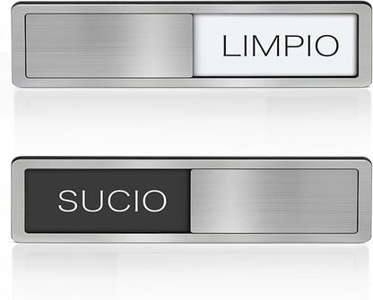 Dishwasher Clean Dirty Sign - Spanish Clean Dirty Magnet for Dishwasher,LIMPIO/SUCIO Sign, Dishwasher Magnet Slider Indicator - Kitchen Signs