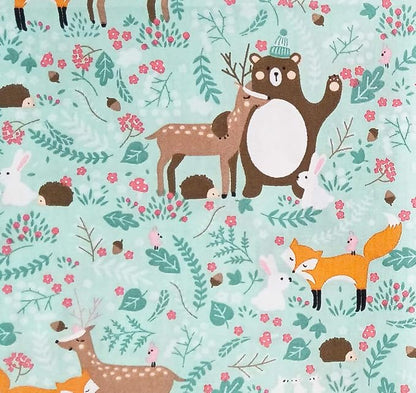 8 pcs/lot Fat Quarter Fabric Bundles 100% Cotton 19.69'' x 19.69'' (50 x 50cm) Quilting Cotton Craft Fabric Pre-Cut Squares Sheets for Patchwork Sewing Quilting Crafting, Forest Pattern.