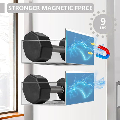 SMRCAD Magnetic Spice Rack for Refrigerator Seasoning Organizer for Spice Fridge Shelf storage Magnetic Shelf with Hook for Oven (GREY, 4pack)