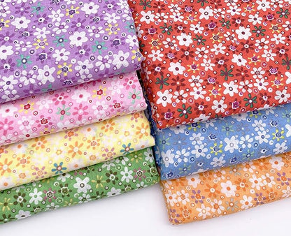 7 pcs 20" x 20" Cotton Fabric DIY Making Supplies Quilting Patchwork Fabric Fat Quarter Bundles DIY for Quilting Cotton Patchwork Cushions (Color Mixing, 20" x 20")