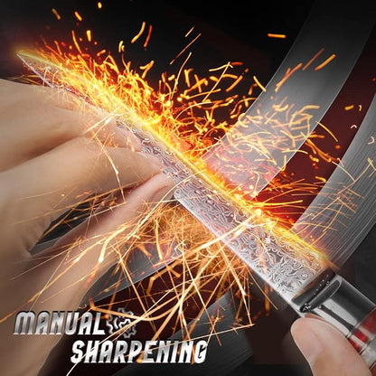 5.5" Boning Knife Fillet Knife Damascus Japanese Pro High Carbon Steel Sharp Curved Flexible Blade Kitchen Cleaver for Fish Poultry Chicken Meat Cutting with Sheath[Gift Box] Pakkawood Handle
