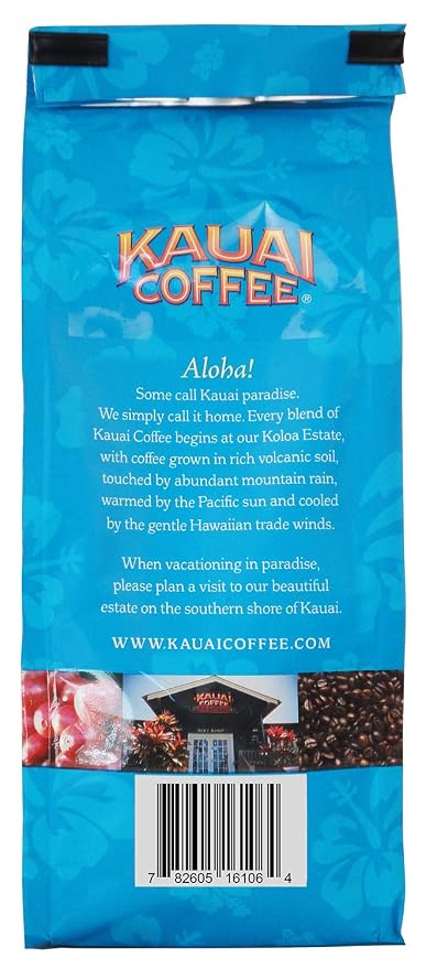 Kauai Hawaiian Ground Coffee, Koloa Estate Medium Roast - Gourmet Arabica From Hawaii's Largest Coffee Grower, Bold, Rich Blend, 10 Ounce (Pack of 4)