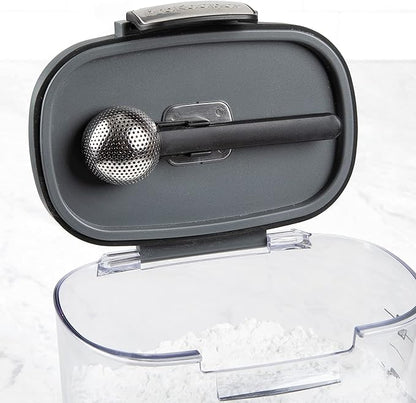 Progressive International ProKeeper+ Clear Plastic Airtight Food Baker's Kitchen Storage Organization Container Canister Set with Magnetic Accessories, 2- Piece Set (Powdered & Brown Sugar 1.4-Quart)
