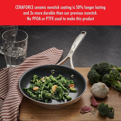 ZWILLING Spirit Energy + 10-pc Stainless Steel Ceramic Nonstick Cookware Set