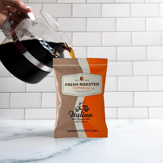 Fresh Roasted Coffee, Italian Roast Drip Ground Fractional Packs, Dark Roast, Kosher, 2.25 oz, 36 Count