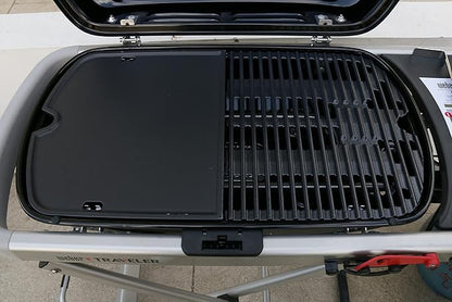 Uniflasy 7034 Cast Iron Griddle for Weber Traveler Portable Gas Grill, fits Weber 9010001 Traveler Portable Gas Grill, Cooking Griddle
