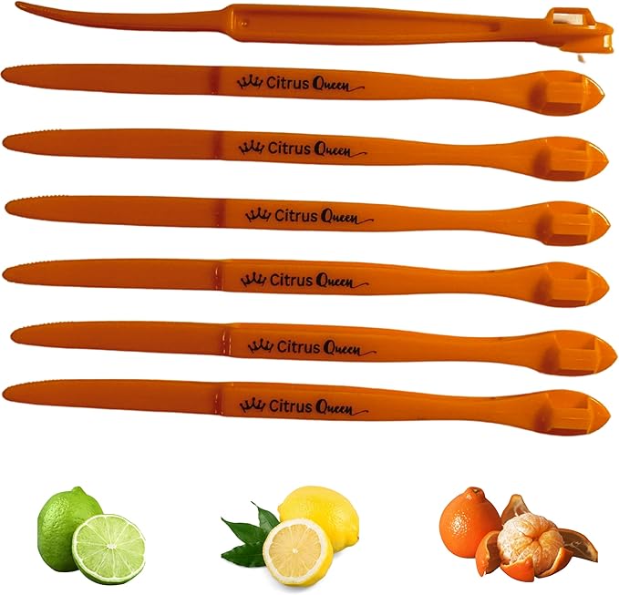 Citrus Peeler Tool 7 Pack, Orange Peeler for Easy Fruit Peeling Oranges Lemons Limes Grapefruit, Kitchen Gadget for Meal Prep and Home Use