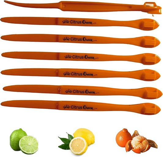 Citrus Peeler Tool 7 Pack, Orange Peeler for Easy Fruit Peeling Oranges Lemons Limes Grapefruit, Kitchen Gadget for Meal Prep and Home Use