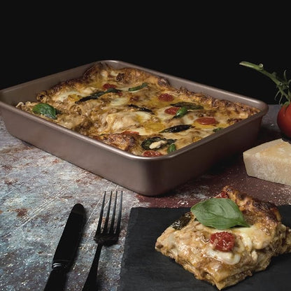 HAPPIELS 9x13in Rectangular Baking Pan Nonstick, PFOA & BPA Free Baking Pan for oven