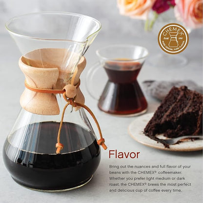 Chemex Pour-Over Glass Coffeemaker - Classic Series - 10-Cup - Exclusive Packaging