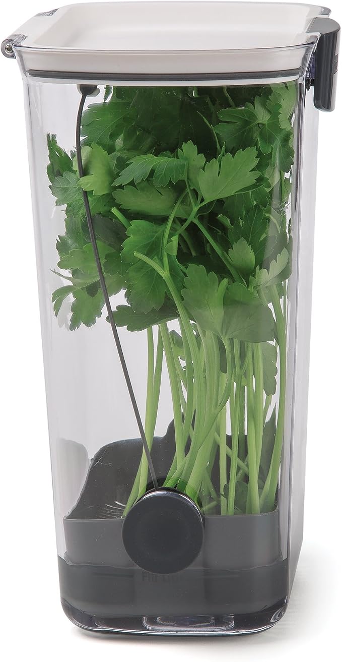 ProKeeper Herb Keeper – 1-Piece, White, with Removable Silicone Drain Plug, BPA-Free Plastic