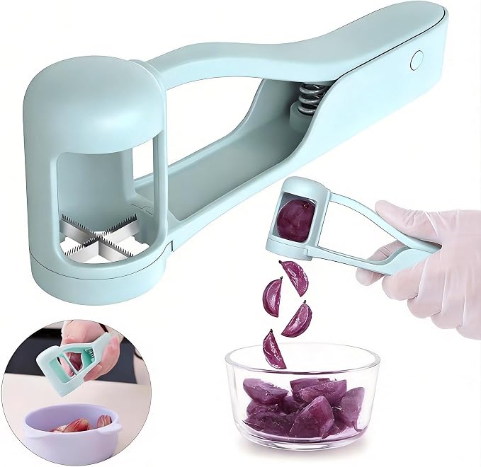 Grape cutter Slicer Fruit and Vegetable Corer Pepper Seed Apple Remover Bell Pepper Tomato Corer Tool Stainless Steel Kitchen Gadget (2 Pepper Corer + Grape cutter)