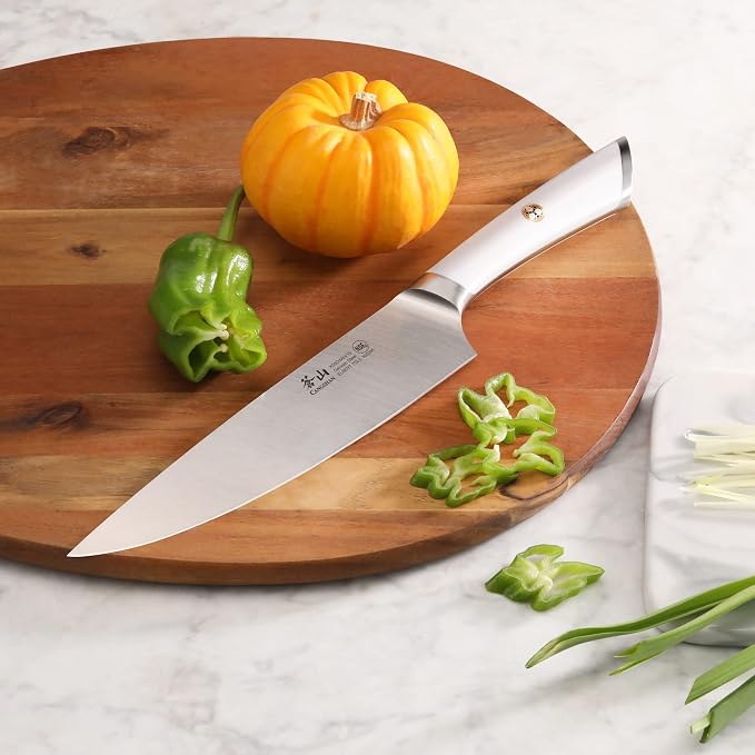 Cangshan ELBERT Series German Steel Forged Chef's Knives (White, 8-Inch)