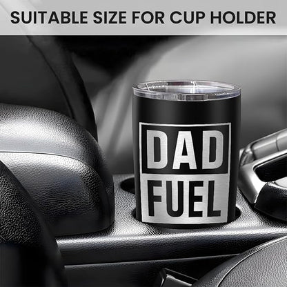 SANDJEST Dad Tumbler 20oz, Dad Fuel Stainless Steel Insulated Tumblers, Coffee Mug Cup for Best Dads from Daughter Son, Gifts for Birthday Christmas Fathers Day