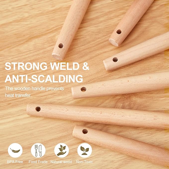 Kitchen Utensils Set - 34 PCS Non-Stick Silicone Cooking Utensils Set Spatula Set with Holder, Wooden Handle Spoon,Brush,Whisk Kitchen Gadgets Tools Set for Nonstick Cookware (Black-34P)