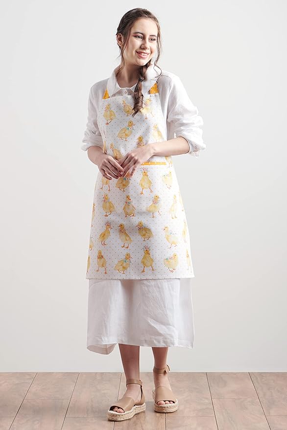 Maison d' Hermine 100% Cotton Apron for women with Pocket Kitchen Chef Apron for Men Cooking Spring Summer