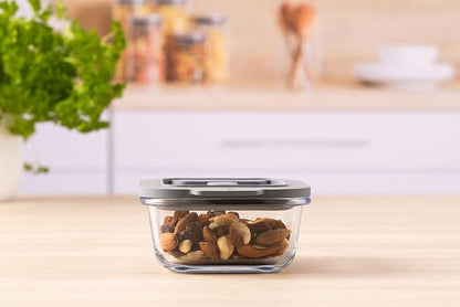 Kilner Fresh Storage 0.31 Litre Airtight Glass Container Durable Leakproof Lid with Vacuum Seal for Food Storage Leftovers Snacks Meal Prep Batch Cooking