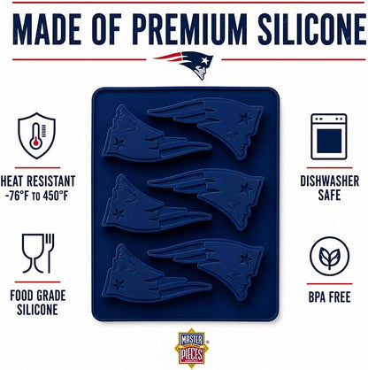 MasterPieces Game Day - FanPans NFL New England Patriots Silicone Muffin Pan - Dishwasher Safe