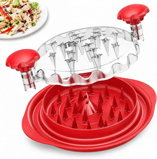 AveFare Chicken Shredder - 11Inch Large Chicken Shredder Tool Twist with Brush, Visible Meat Shredder, Ergonomic Handle, Strong Anti-Slip, BPA Free Dishwasher Safe, Suitable for Pork Beef Chicken