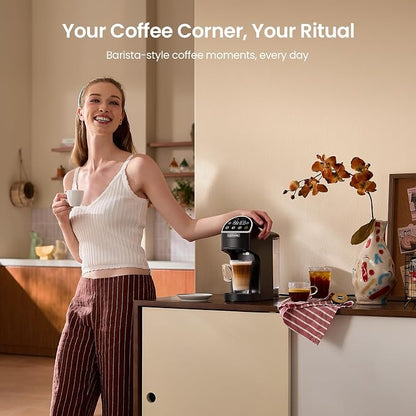 Magician2 Mini Coffee Maker compatible with Keurig K Cup, Nespresso Original, Dolce Gusto, ESE Pods | LED Touchscreen, Customizable Brewing, 20 Bar, 42 oz | Espresso Coffee Machine for Home & Office
