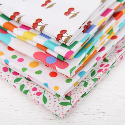 Threadart Exclusive 5 Fat Quarter Bundles - Confetti Brights Collection 100% Cotton Fabric - Premium 100% Cotton Quilting Fabric - No Duplicates - Full Size Fat Quarters 18"x21" - Confetti Brights