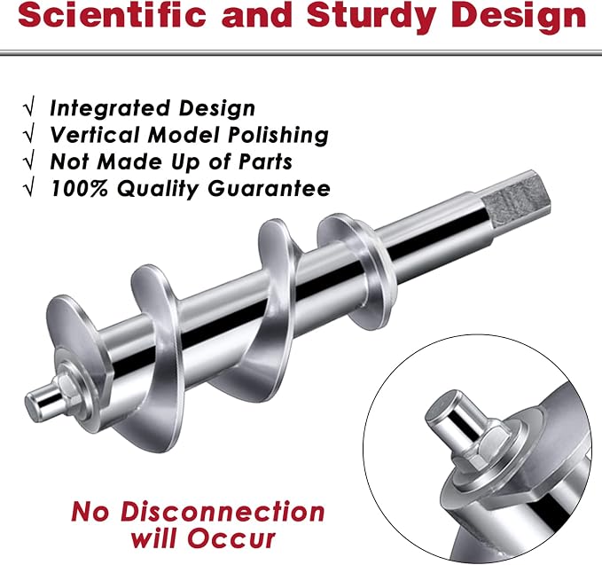 Metal Food Grinder Attachments for KitchenAid Stand Mixers, Meat Grinder, Sausage Stuffer, Perfect Mixer Attachment for KitchenAid Mixers, Silver(Machine/Mixer Not Included)