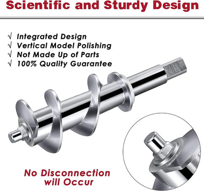 Metal Food Grinder Attachments for KitchenAid Stand Mixers, Meat Grinder, Sausage Stuffer, Perfect Mixer Attachment for KitchenAid Mixers, Silver(Machine/Mixer Not Included)