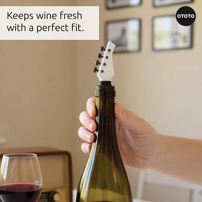 OTOTO Guitar Wine Stoppers Set - Wine Cork, Wine Cap - Unique Kitchen Gadgets, Cooking Gifts for Women, Kitchen Essentials, Kitchen Utensils, Funny Gift, Kitchen Accessories - (Cork n' Roll)