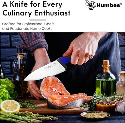 6-Inch Chef Knife, NSF Certified Razor-Sharp High Carbon Stainless Steel Blade – Ergonomic Color Coded Handle, Non-Slip Grip Kitchen Knife, DT-10 Series, Blue