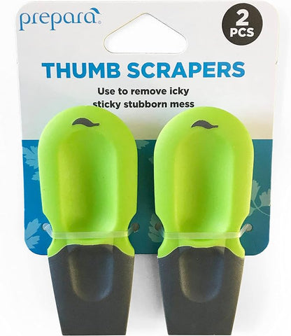 Prepara Thumb Scraper, Set of 2, Green/Gray