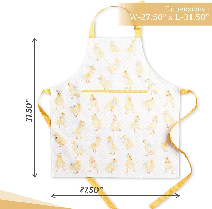 Maison d' Hermine 100% Cotton Apron for women with Pocket Kitchen Chef Apron for Men Cooking Spring Summer