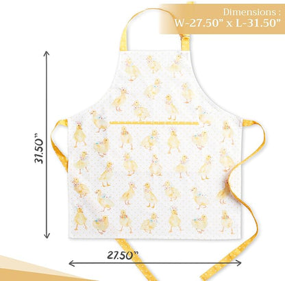 Maison d' Hermine 100% Cotton Apron for women with Pocket Kitchen Chef Apron for Men Cooking Spring Summer