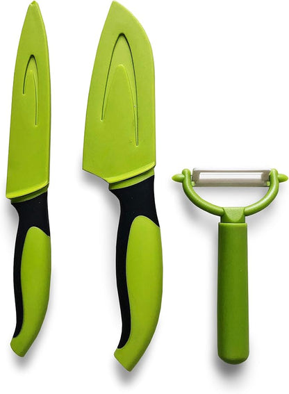 Jean-Patrique 3 Piece Chef’s Non-Stick Green & Black Prep Set