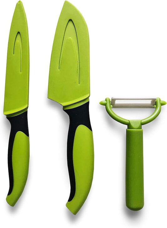 Jean-Patrique 3 Piece Chef’s Non-Stick Green & Black Prep Set