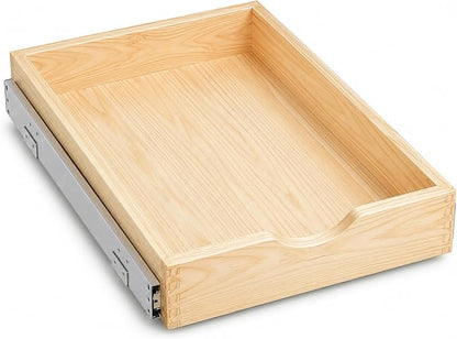 ZOINLIY 15''W X 21''D X 3''H Wooden Pull Out Drawer for Cabinet, Cabinet Organizer for Kitchen, Soft Close Slide Out Shelves, Heavy Duty, Full-Extension