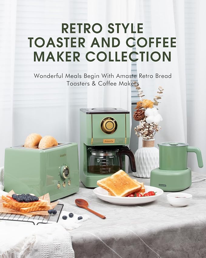 2 Slice Toaster, Retro Bread Toaster with LED Display, Extra Wide Slots Toasters with 6 Bread Shade Settings, Bagel, Cancel, Defrost Function, Stainless Steel with High Lift Lever, Removal Crumb Tray