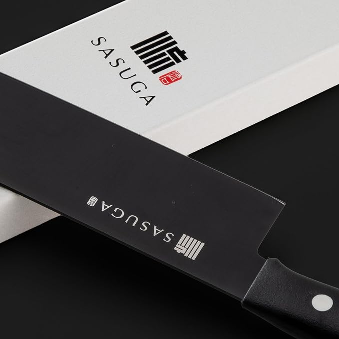 SASUGA Lightweigth Japanese Nakiri Vegetable Knife 165 mm – Made in Japan | Molybdenum-Vanadium Stainless Steel | Flat Blade for Precise Vegetable Cutting