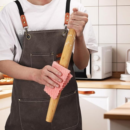 Classic French Rolling Pins Bamboo Wooden Rolling Pin for Baking Pizza Dough Pie Cookie, 18-Inch