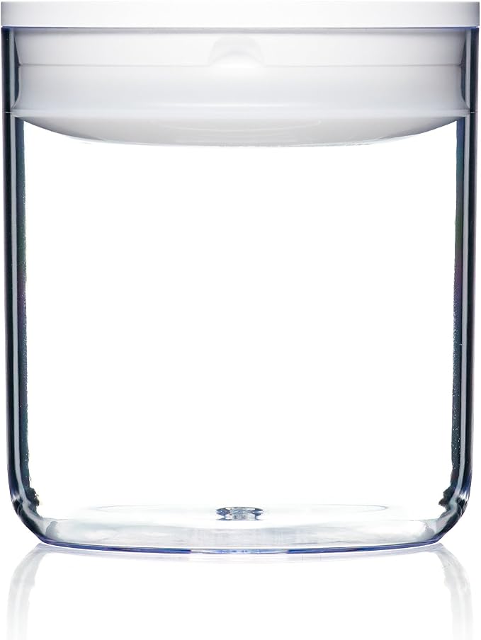 Click Clack Pantry Canister, 1.6-Quart, White Lid