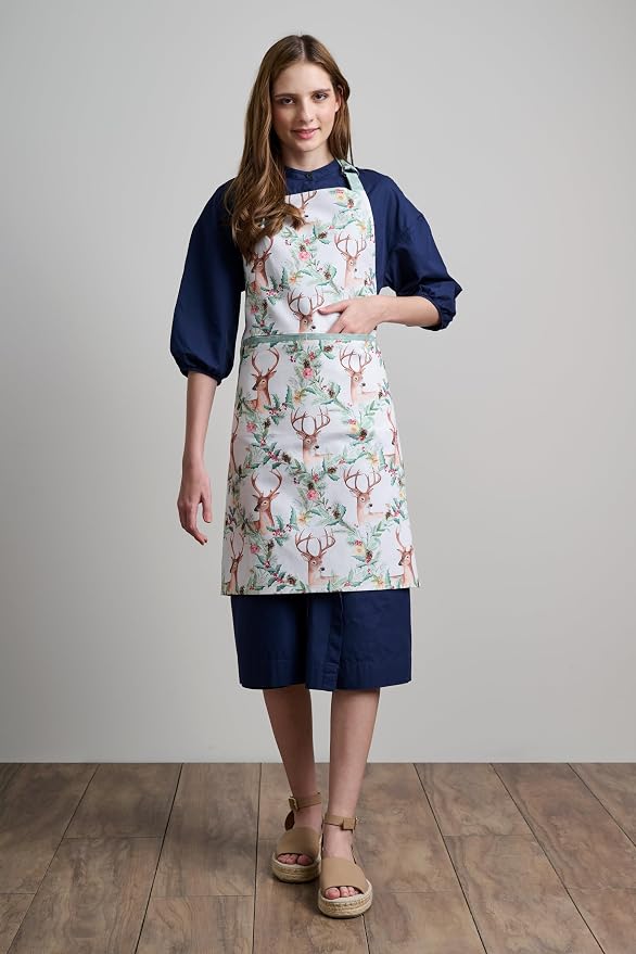 Maison d' Hermine 100% Cotton Apron for women with Pocket Kitchen Chef Apron for Men Cooking Spring Summer