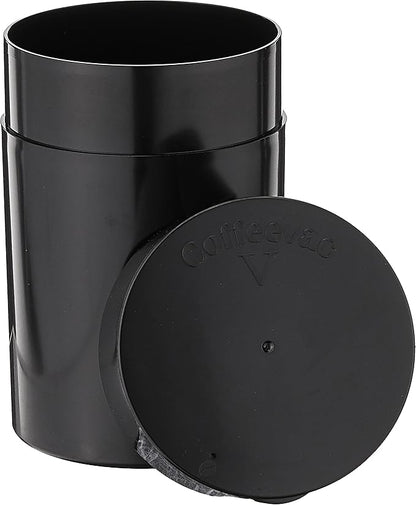 Coffeevac 1LB – Patented Airtight Container with Degassing Valve | Multi-use Vacuum Container Works as Smell Proof Containers for Ground Coffee and Coffee Bean Containers. Black