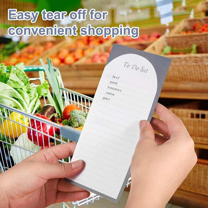 Thboxes 4 Pack Magnetic To Do List Refrigerator with Pen Holder, Totally 200 Sheets Magnetic Note Pad for Fridge Grocery List Magnet Pad for Fridge(Morandi Design)