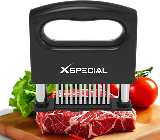XSpecial Mini-Deluxe Meat Tenderizer - 48 Blade Stainless Steel Needle Tenderizer for Steak & Chicken