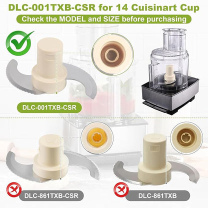 Blade for Cuisinart 14 Cup Food Processor Replacement for Model DLC-2014, DFP-14BCNY, DFP-14BCN, DFP-14BWN - ONLY for Cuisinart Blades 14 Cup - Part# DLC-001TXB-CSR