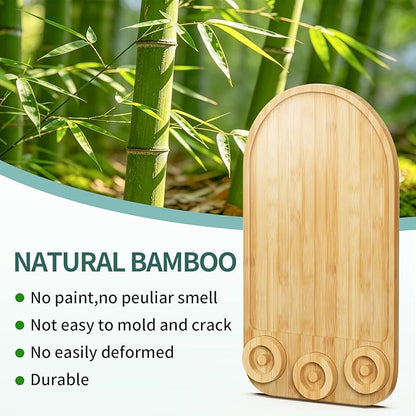 2-in-1 Mixer Sliding Mat with Attachment Storage for KitchenAid Stand Mixer, Bamboo Mixer Slider Pad for KitchenAid 4.5-5 Qt Tilt-Head Mixer, Easy Move & Protect Countertop, Hold 3 Mixer Attachments