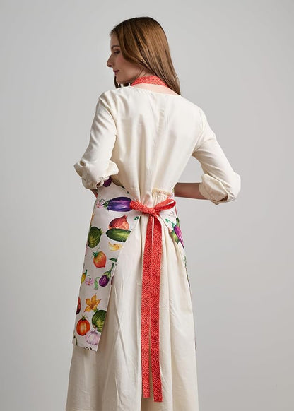 Maison d' Hermine 100% Cotton Apron for women with Pocket Kitchen Chef Apron for Men Cooking Spring Summer