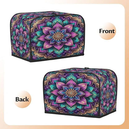 Toaster Cover 4 Slice Wide Slot Bohemia Boho PurpleBread Toaster Oven Dustproof Cover Small Appliance Kitchen Covers Dust and Fingerprint Protection for Women Gift 4 Slice