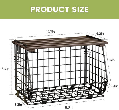 Wire Fruit Basket for Kitchen Storage: Hanging and Counter Wall Fruit Basket for Vegetable Produce - Potato and Onion Storage for Pantry 3 Pack