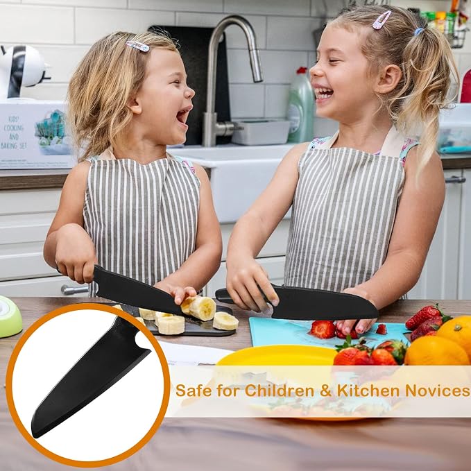 ReneeChef Professional Nylon Knife for Nonstick Pans, Kitchen Knife Safe for Kids, Nonstick Knife Heat-resistant Best for Cutting Brownies, Cakes, Bread, Lasagna, Cheese, Pizza, Pie etc.